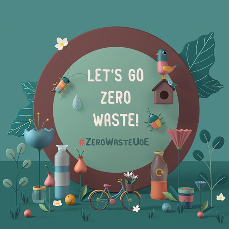 Work by Image Luisa Colombo saying "Let's go zero waste"