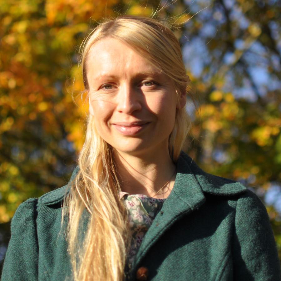 Bryony Coombs pictured outside.