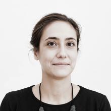 A sepia toned image of Dr Nikolia KArtalou