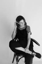 photo of Katie Braid in monchrome