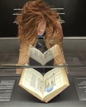 McNamee looking at manuscript