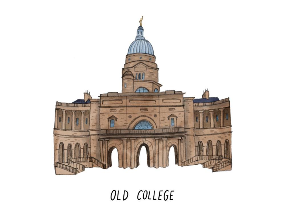 An illustration of Old College