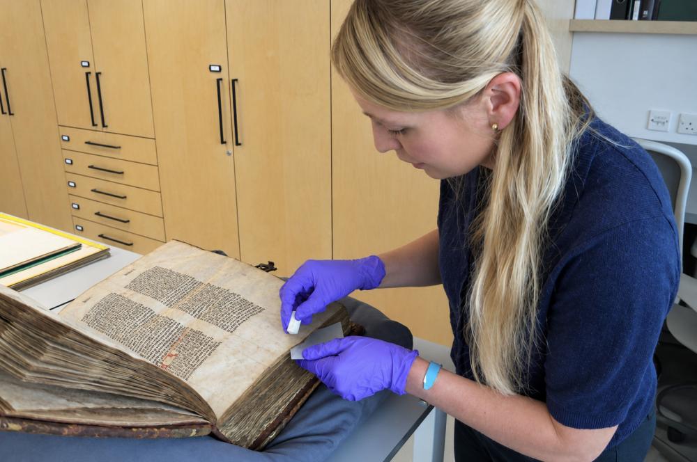 Bryony Coombs testing manuscript